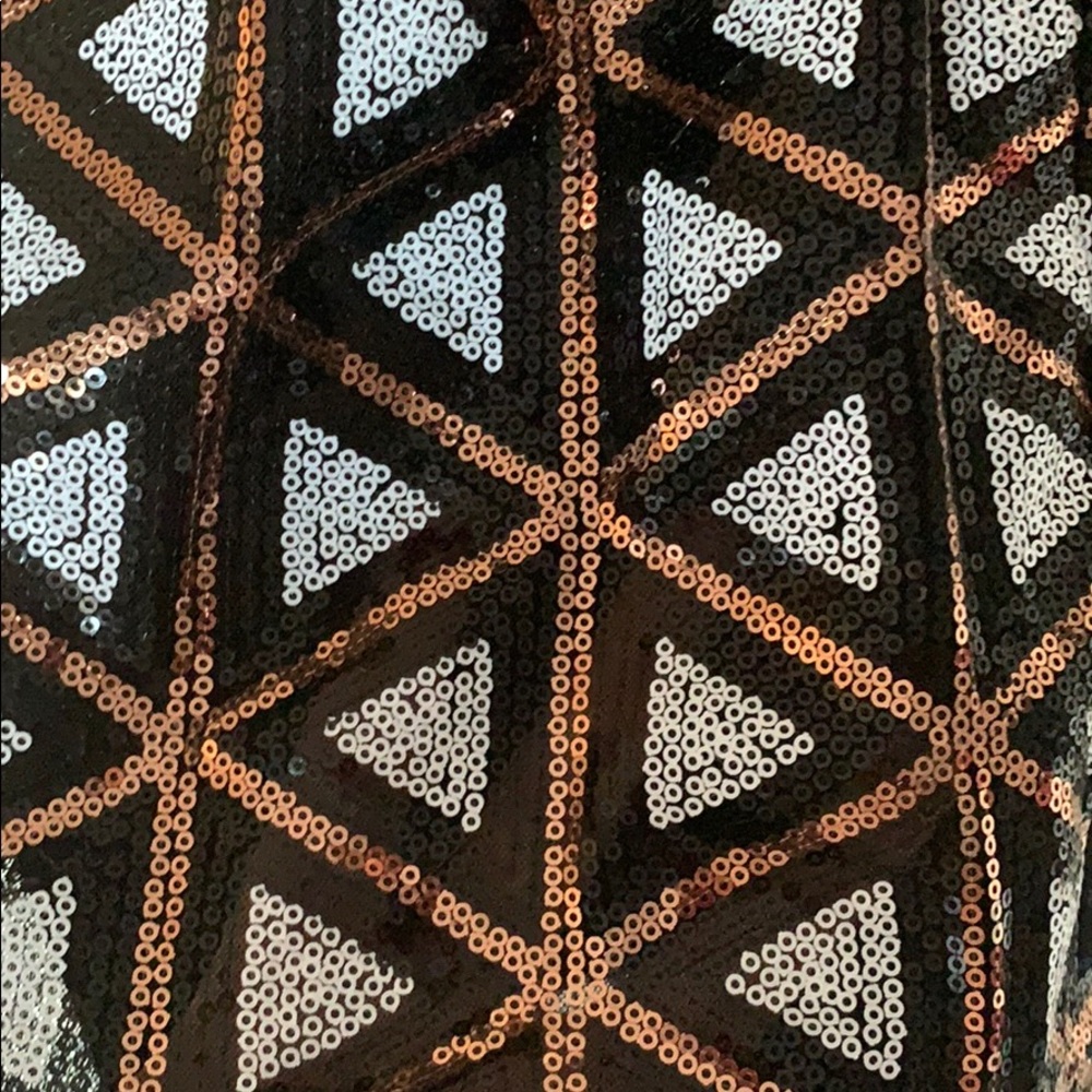 Geometrical Sequins Pattern Back Short Dress - image 3